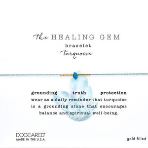 DOGEARED Turquoise Healing Gem Silk Cord Bracelet